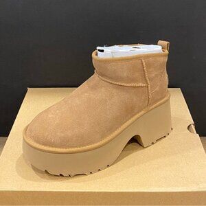 UGG Women's Chestnut Classic Ultra Mini New Heights Ankle Boot Bootie Shoes Clog